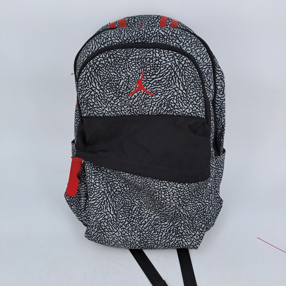 Jordan Elephant Print Backpack Mens OS Grey Black Red Jumpman Cement Print
